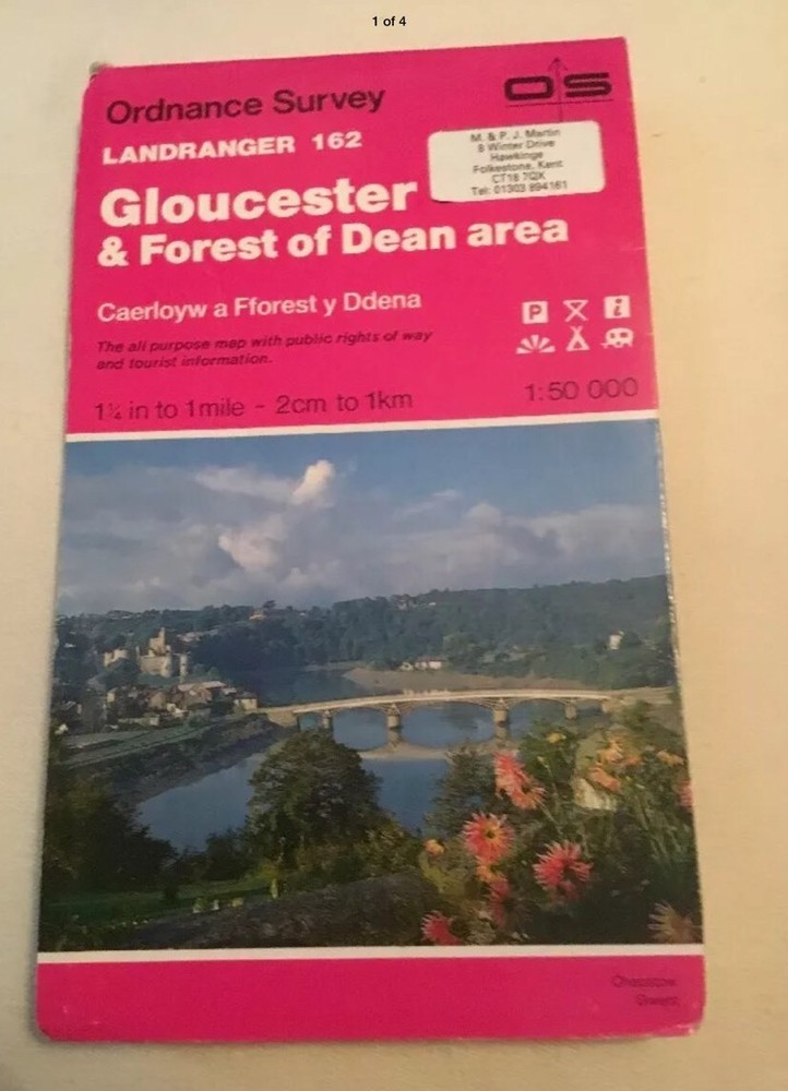 1990 Landranger Ordnance Survey Map 162 Gloucester And Forest Of Dean Area