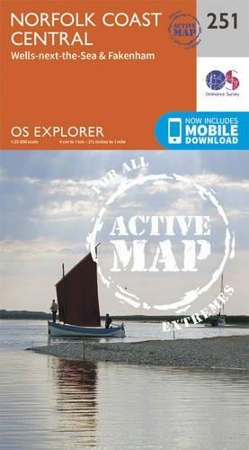 Norfolk Coast Central (Map) OS Explorer Active Map
