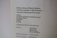 Philips Atlas of World History 2001 Edition made for Borders