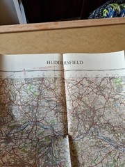Ordnance Survey Map Of Great Britian – HUDDERSFIELD – 1966 – 1/63360