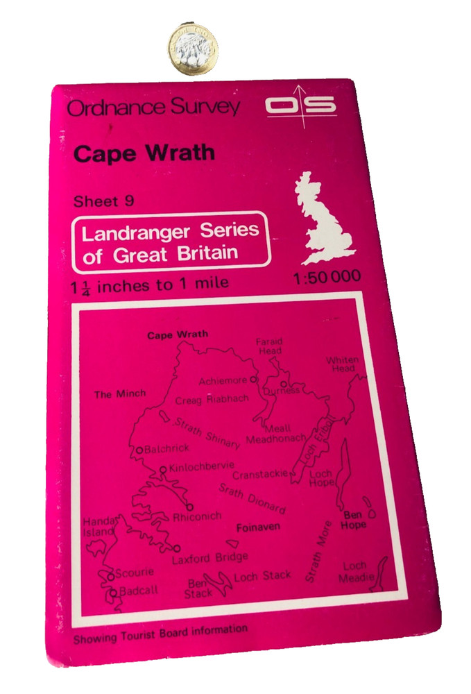 Map Cape Wrath Ordnance Survey Vintage ra