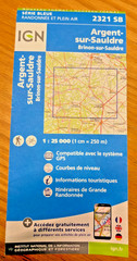 IGN 2321 SB Argent-sur-Sauldre Brinon-sur-Sauldre 1:25,000 Map