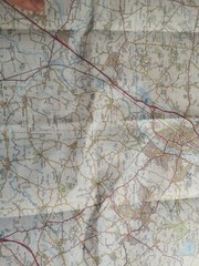 OS 128 Ordnance Survey Landranger Map Derby & Burton on Trent area – 1991 VGC
