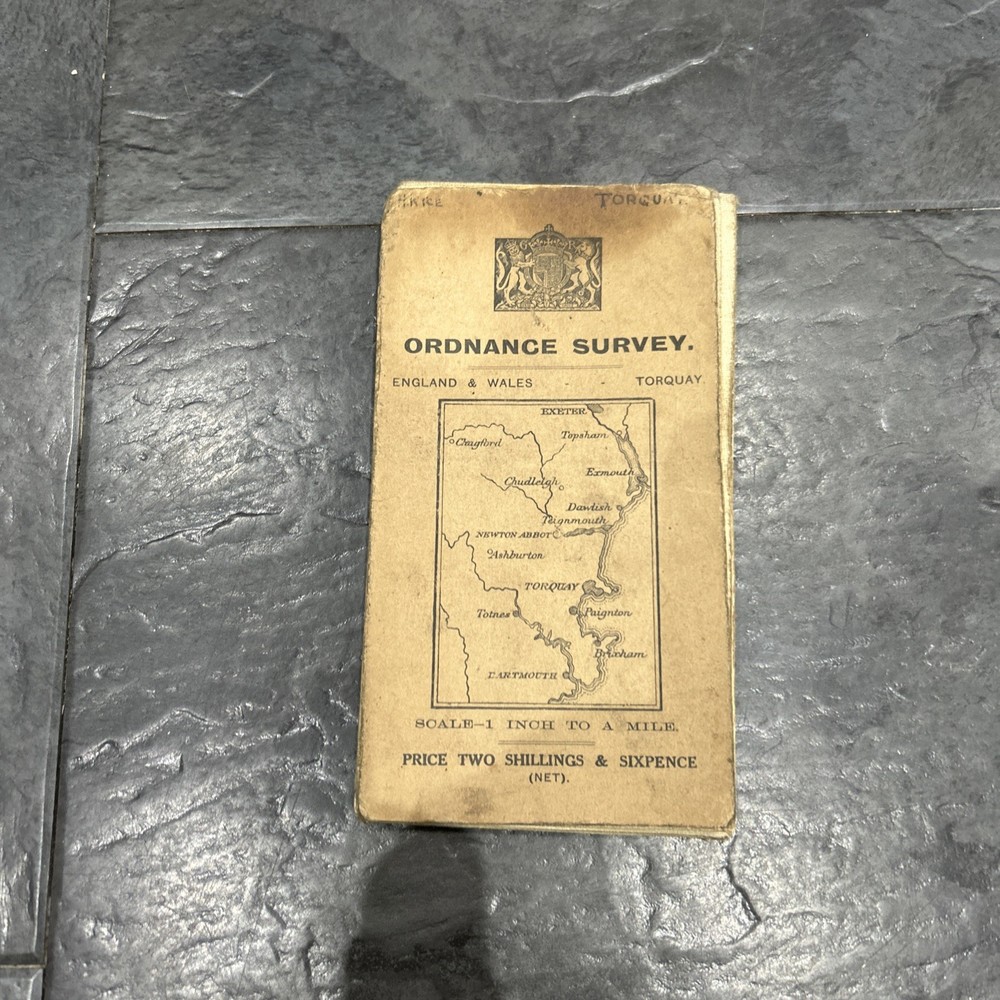 Ordnance Survey One Inch Map 3rd Edition Torquay 1925 Reprint