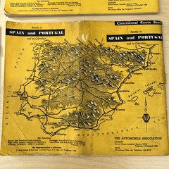 Vintage AA Route Maps x6 Europe Collectibles Driving Memorabilia Arts Crafts
