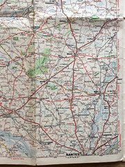 Brittany, Shell vintage tourist map in French