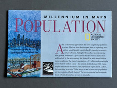 Millennium in Maps, Population, National Geographic, Map & Poster, 1998