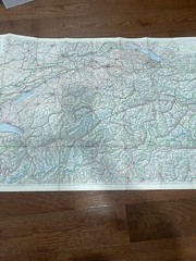 Carte Routiere De La Suisse Map fold out map vintage