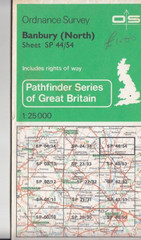 Ordnance Survey OS 1:25,000 Pathfinder Map Sheet SP 44/54 Banbury (North)
