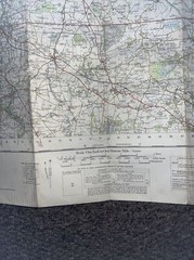 Ornance Survey one inch map -Stafford -1953 -sheet 119-cloth Paper