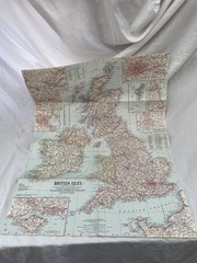 Vintage National Geographic Map The British Isles July 1958