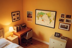 Map of The World Wall Chart Home Office Mural Print Art Poster Decor 100x70cm