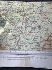 Vintage Bartholomew’s Half-Inch Contoured Maps Warwickshire Sheet 19 OS