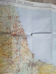 VINTAGE O.S 1/4 INCH MAP SHEET 9 NE ENGLAND 1975