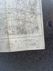 Ornance Survey one inch map -Stafford -1953 -sheet 119-cloth Paper