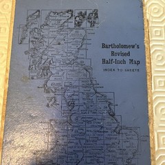 Vintage Bartholomews Revised Half Inch Contoured Maps North Wales Sheet 27