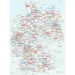 Germany Karlsruhe und Umgebung waterproof Regional Cycling Map with tourist info