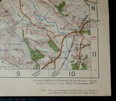 OS Map of STAFFORDSHIRE POTTERIES AND DISTRICT, 3rd Ed. 1 in/mile Pub. 1913