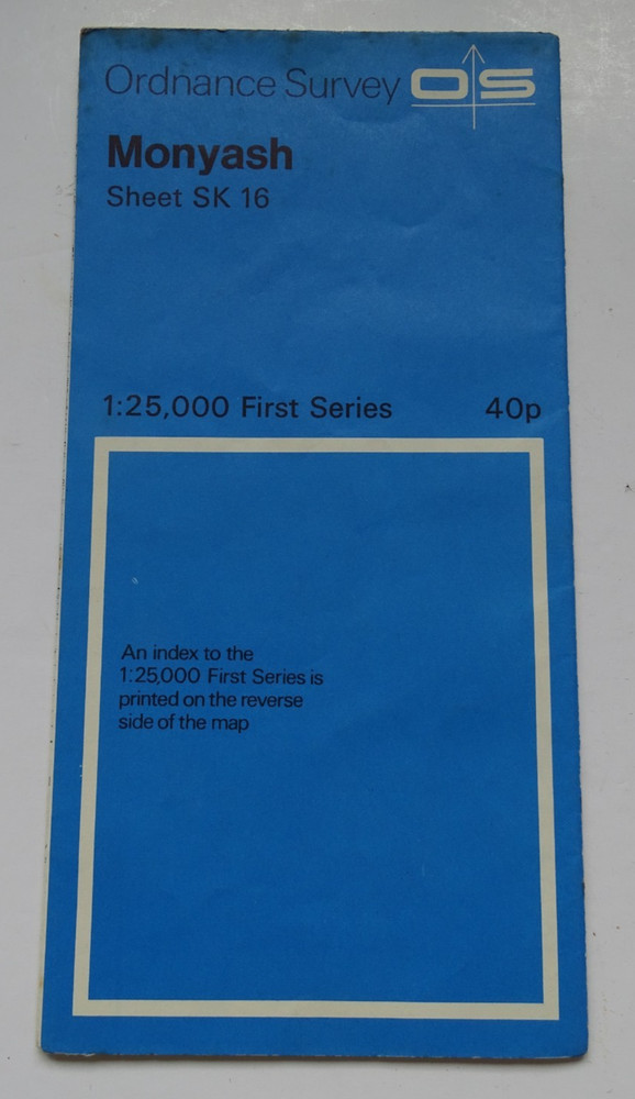 Ordnance Survey Map – Monyash (Derbyshhire) 1:25000 First Series – 1961 Reprint