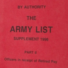 The Army List – Supplement 1996 – Great Britain – Officers in receipt of ret pay