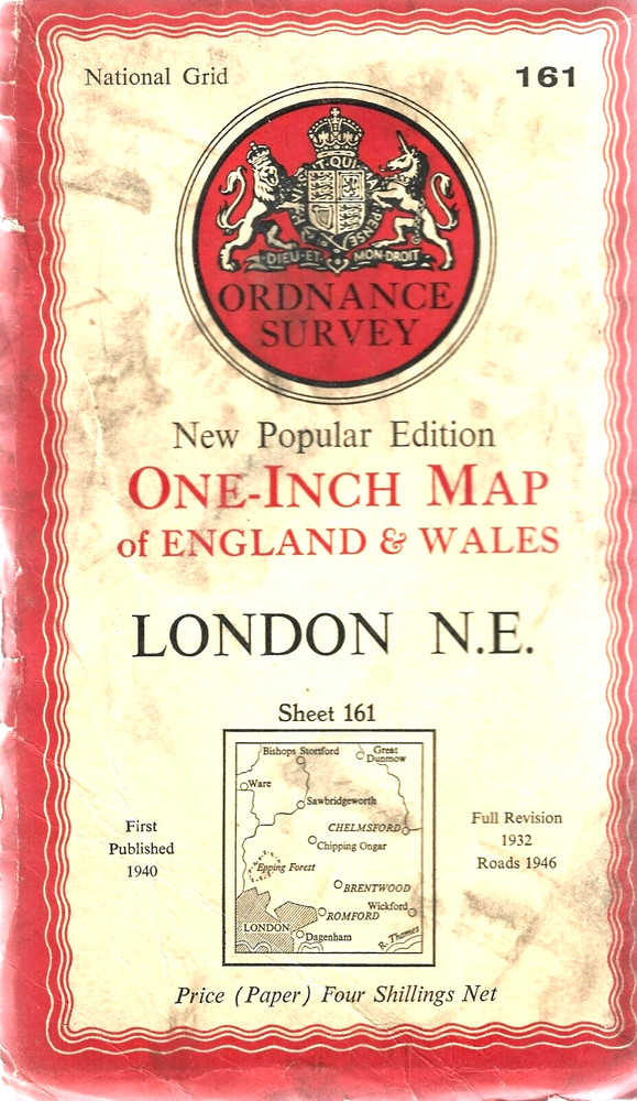 1946 Ordnance Survey (National Grid) Map of LONDON N.E. (161)