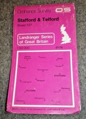 Ordnance Survey Map 1:50,000 Sheet 127 Stafford & Telford