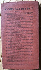 Bacon’s motoring & cycling road map, Reading, early 1900s vintage, imperfect