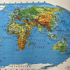 17″ x 22″ Rand McNally Markable Map of The United States / World Two-Sided