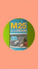 Vintage Around London M25 Ordance Survey Map 1986
