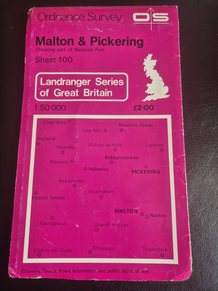 Ordnance Survey Landranger Series Malton And Pickering Sheet 100 1:50000