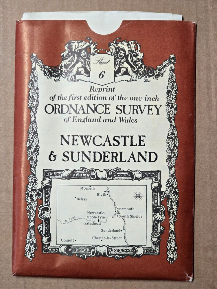 David & Charles reprint of OS 1″ 1st Edition Newcastle & Sunderland (ref 2927)