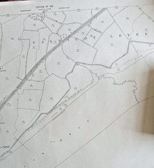Caldicot Level Ordnance Survey 6 ins : 1 mile 1921 paper map 105 x 75 cms