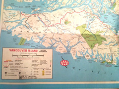 VANCOUVER British Columbia Canada Paper Fold-out MAP 1993 AAA Trip Planning Aid