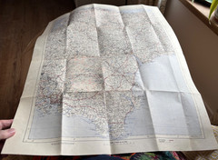 Somerset/Devon Motoring, Hiking vintage map Circa 1930s/40s