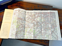 OS Ordnance Survey One Inch Cloth Map, of London S.W. Sheet 170, 1959