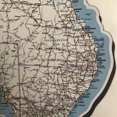 70cm Australia Map Decal Sticker Caravan RV sticker decal, road map camper van
