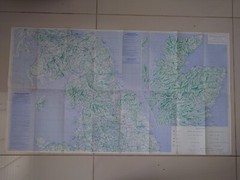 Vintage Practical Motorist 1966 Holiday Touring Map of Great Britain