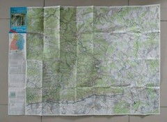 Germany: Odenwald Sudwest Nature Park Folding Paper Map.
