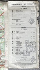 YOUTH HOSTELS NETWORK in FRANCE~Vintage Michelin Road Map 1955~110 x 99cm YHA
