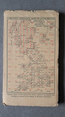 Ordnance Survey 1 inch map Kingussie sheet 43 1947 cloth dissected