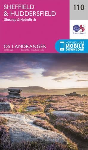 Sheffield & Huddersfield, Glossop & Holmfirth (Map) OS Landranger Map