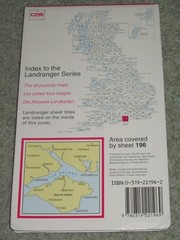 OS Ordnance Survey Landranger Map Sheet 196 Solent & The Isle of Wight – 1993
