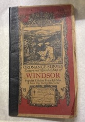 WINDSOR Ordnance Survey Paper One Inch Map 1925 Sheet 114 Contoured Road Map