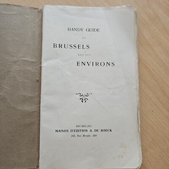 Handy Guide To Brussels And It’s Environs A. De. Boeck