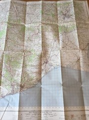 1963 Ordnance Survey One Inch Seventh Series Map 184 Hastings (incl Ashford )
