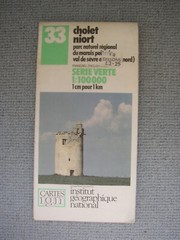 Cartes IGN sheet road/tourist map West France No.33 Parc Marais Poitevin 1cm=1km