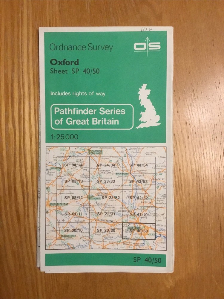1981 Ordnance Survey Pathfinder Map SP 40/50 Oxford (incl Horspath And Cumnor )