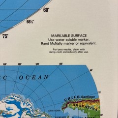 17″ x 22″ Rand McNally Markable Map of The United States / World Two-Sided