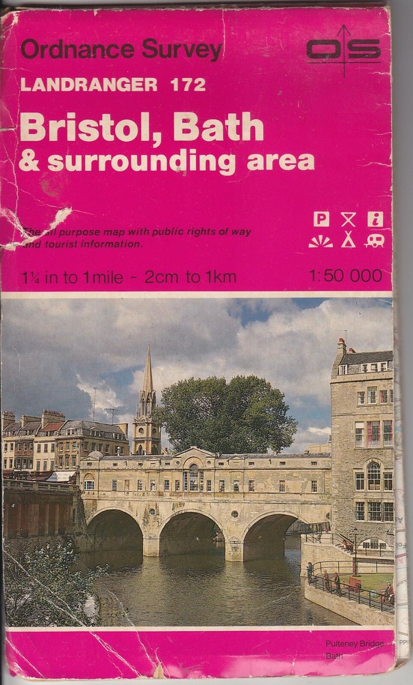 Ordnance Survey 1:50,000 Landranger Series Sheet 172 – Bristol, Bath, and area