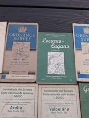 Vintage World Travel Maps Joblot 22 Various Countries